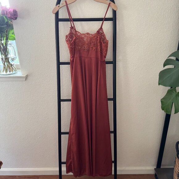 Vintage Rosa Puleo-Szule Lily of France Lace Satin Slip Dress - Picture 6 of 6